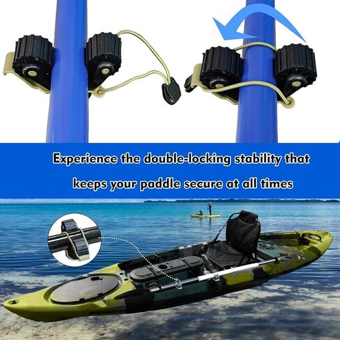 2 PCS Kayak Paddle Holder Kayak Track Mount Accessories لعقد مجداف قياسي ، Kayak Oar Holder Cayak Rail Assories for Fishing Kayak in Kuwait