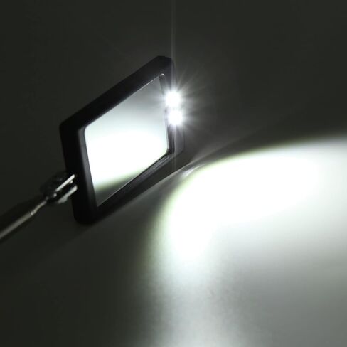 3 قطع مرآة تفتيش دائرية تصغير مع 2 مرآة فحص LED مرآة على عصا قابلة للتمديد مرآة السيارات مرآة تفتيش كبيرة 360 مرآة in Kuwait