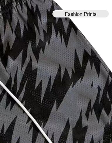 Mens Graphic Shorts Casual Drawstring Running Workout Streetwear Lightweight Basketball Shorts in Saudi Arabia