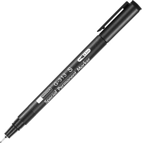 3 Pcs Photo Pen, 0.3mm Photo Marker for Slick Surface Writing, Waterproof, Lightfast, No Penetration, Permanent Marker Suitable for Christmas Cards, Film, Optical Lens (2 Black &1 Blue) in Kuwait