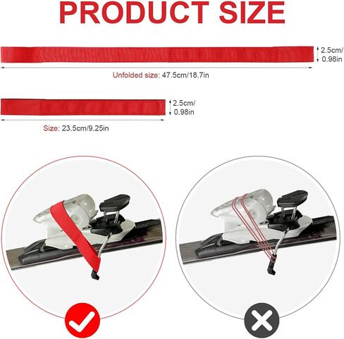 6pcs Ski Brake Retainer Straps, Durable Nylon Binding Brake Retainer Bands Snowboard Brake Bands Retainers Easy to Install and Dissemble Practical Accessories for Outdoor Sports in Saudi Arabia
