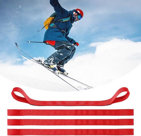 6pcs Ski Brake Retainer Straps, Durable Nylon Binding Brake Retainer Bands Snowboard Brake Bands Retainers Easy to Install and Dissemble Practical Accessories for Outdoor Sports in Saudi Arabia