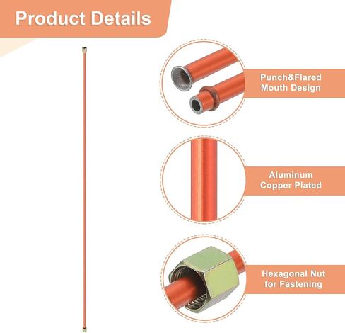 uxcell 2pcs أنبوب عادم ضاغط الهواء ، 3/8 "Thread DIA 23" طول سداسي الأنسجة أنبوب هواء أنبوب الهواء أجهزة أجهزة أجهزة أجهزة أجهزة أجهزة (لكمة ومفهمة) in Kuwait
