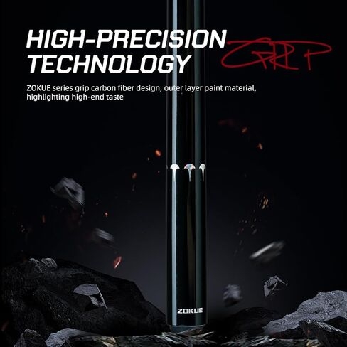 ZOKUE Carbon Fiber Pool Cue Stick with 2 Shafts Low Deflection Full Carbon Technology 1/2 Split Billiards Pool Stick Set with 10.5/11.5/12.17mm Tip in Kuwait