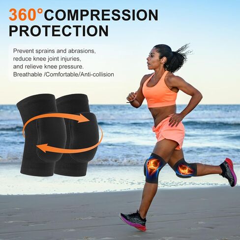 وسادات الركبة للكرة الطائرة للنساء والرجال والشباب والفتيات والأطفال، دعامة الركبة للكرة الطائرة وكرة السلة وكرة القدم والرقص واليوجا والتنس والجري وركوب الدراجات والتسلق والمصارعة in Kuwait