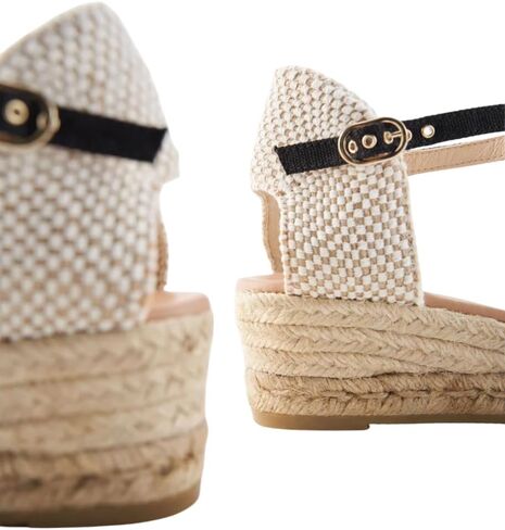 صندل نسائي من VISCATA Cavall Espadrille مصنوع يدويًا بكعب منخفض من إسبانيا بكعب 2 بوصة مع قماش قطني عضوي مسامي ونعل أوسط من الجوت الطبيعي بنسبة 100% لجميع المناسبات: كاجوال، عمل، حفلة in Saudi Arabia
