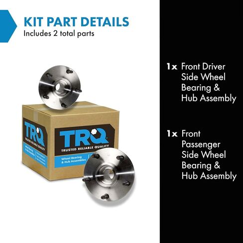 TRQ Front Wheel Hub Bearings Assembly Set Compatible with 2018-2021 Chevrolet Express 2500 Express 3500 GMC Savana 2500 Savana 3500 2021 Savana 4500 in Saudi Arabia