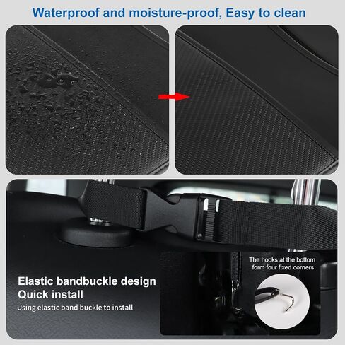 PU Leather Back Seat Organizer Universal Multifunctional Large Capacity Rear Hanging Seat Storage Bag With Tissue Bag Auto Interior Accessories in Saudi Arabia