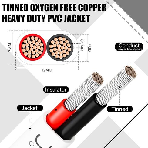 Retisee Marine Wire Duplex Flat Boat Wire Heavy Duty Tinned Electrical Copper Wire for Boats RV Outdoors Trailers Automotive(50ft,10/2 Style) in Saudi Arabia