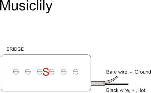 Musiclily Pro P90-BLA Alnico 5 P90 Soapbar Single Coil Pickup Electric Guitar Neck Bridge Pickups Set, Black in Kuwait