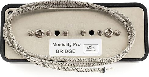 Musiclily Pro P90-BLA Alnico 5 P90 Soapbar Single Coil Pickup Electric Guitar Neck Bridge Pickups Set, Black in Kuwait