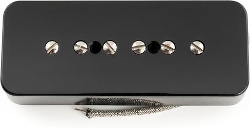 Musiclily Pro P90-BLA Alnico 5 P90 Soapbar Single Coil Pickup Electric Guitar Neck Bridge Pickups Set, Black in Kuwait