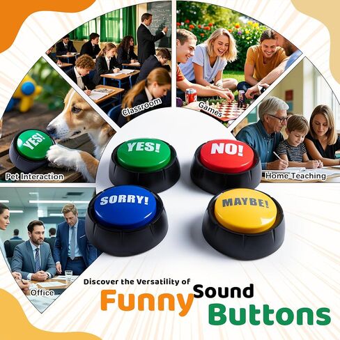 MyMealivos Set of 4, The NO, YES, Sorry and Maybe Answer Buttons in Saudi Arabia