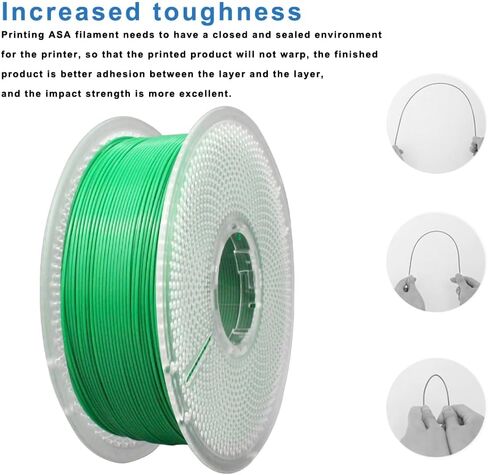 3D Printer Filament ASA Orange 1KG, Neatly & Strong 1.75mm Filament for 3D Printing, Accuracy +/- 0.02mm 1KG Spool(2.2lbs) in Saudi Arabia