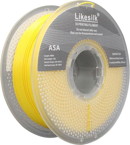 3D Printer Filament ASA Orange 1KG, Neatly & Strong 1.75mm Filament for 3D Printing, Accuracy +/- 0.02mm 1KG Spool(2.2lbs) in Saudi Arabia