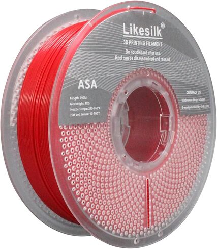 3D Printer Filament ASA Orange 1KG, Neatly & Strong 1.75mm Filament for 3D Printing, Accuracy +/- 0.02mm 1KG Spool(2.2lbs) in Saudi Arabia