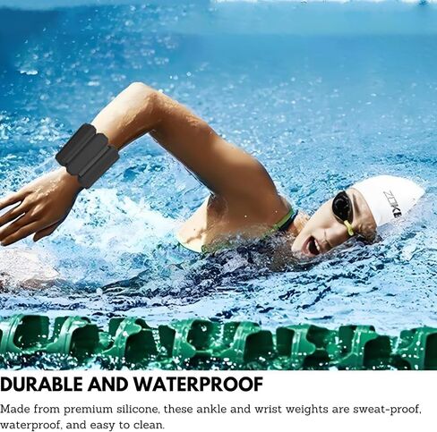 Wrist Ankle Weights Set of 2 (1lb Each) for Women, Adjustable Silicone Wrist Bangles Pilates Weights Bracelet, Heavy Duty Fasteners Wearable Arm & Leg Weights for Yoga, Pilates, Barre, Walking and Gym in Saudi Arabia