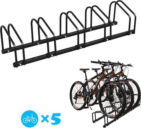 PEXMOR 4 Bike Rack, Bike Storage Stand Garage Bicycle Parking Rack for Indoor & Outdoor, Floor Bike Organizer Cycling Rack for Mountain/Road/Hybrid Bike in Saudi Arabia