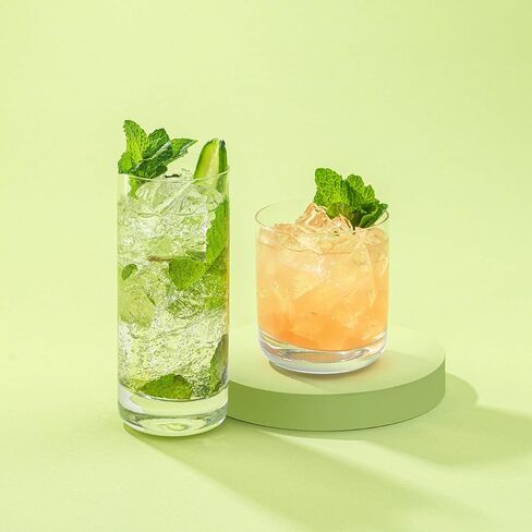 JoyJolt Faye 13oz Highball Glasses, 6pc Tall Glass Sets. Lead-Free Crystal Drinking Glasses. Water Glasses, Mojito Glass Cups, Tom Collins Bar Glassware, and Mixed Drink Cocktail Glass Set in Kuwait