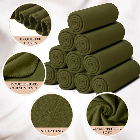 40 Packs Fleece Blanket Bulk 60 x 50 Inch Soft Lightweight Fleece Blanket Warm Throw Blanket Cozy Plush Throw Pet Blanket for Bed Couch Sofa Home Office Wedding Gifts Travel Camping (Novel Color) in Saudi Arabia