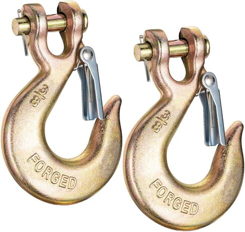 5/16 بوصة خطاف سلسلة الانزلاق Clevis مع مزلاج الأمان ، فولاذ من الدرجة 70 الثقيلة لخطافات المقطورة ، خطاف السحب ، خطاف الرافعة ، سعة 4200 رطل ، حزمة 2 in Kuwait