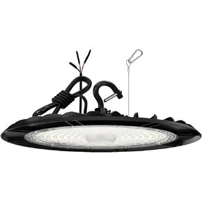 UFO LED High Bay Lights 200W/150W/100W 6000K/5000K/4000K Adjustable Dimmable Commercial Bay Lighting 100-277V Plug&Play for Warehouse, 5 Pack