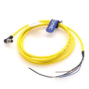 Eonvic Power IO Cable Right Angle M8 5 Pin Male High Flexiable Industrial Camera Cable CCB-M8IO for Cognex in Sight Micro 2000 (Right Angle, 5M)