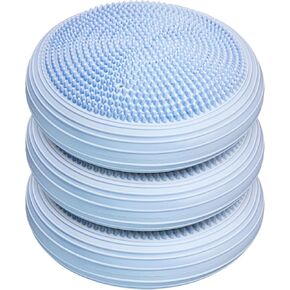 3 Pcs Inflated Wobble Cushion, Wiggle Seat & Balance Pad for Exercise, Home Yoga Balance Stability Training, Strengthen Core Muscles, Improve Posture, Balance Disc with Pump