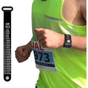 Marathon Pace Band - Your Personal Pace Coach for Races & Training to Crush Goals - Waterproof, Lightweight Race Pace Band - Running Accessories for Half & Full Marathons
