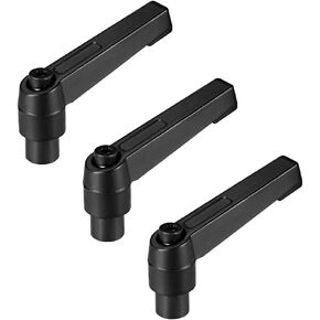 uxcell M8 Handle Adjustable Clamping Lever Thread Push Button Ratchet Female Threaded Stud 3 Pcs