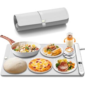 حصيرة الاحترار الغذائي - تسخين الجرافين الكامل للجرافين ، وتدفئة سريعة 500 واط ، ودرجة حرارة قابلة للتعديل ، وسيليكون درجة الطعام ، ودفء الطعام للتجمعات ، والحفلات ، والسفر ، والاستخدام اليومي (الأخضر) in Kuwait