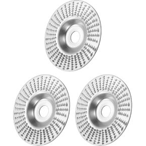 HARFINGTON 2Pcs Wood Grinder Wheel Disc 4" Wood Shaping Wheel with 5/8" Arbor for Woodworking Angle Grinders Wood Sanding Shaping Polishing Carving Grinding in Kuwait