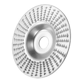 HARFINGTON 2Pcs Wood Grinder Wheel Disc 4" Wood Shaping Wheel with 5/8" Arbor for Woodworking Angle Grinders Wood Sanding Shaping Polishing Carving Grinding