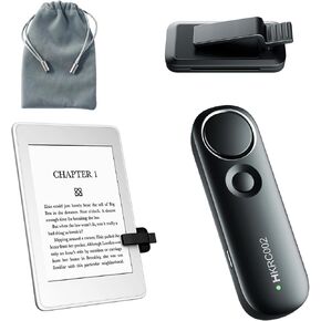 RF Remote Control Page Turner for Kindle iPad iPhone Android Phone/Tablet Reading eBooks Novels Comics, Photo Camera Recording Remote Triggers (White+Purple)