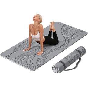 Large Yoga Mat-72’x36’x0.4’ Extra Width ＆ Thick,Comfortable,Non-Slip Exercise Mat-Works Great on All Floor for Stretching,Yoga Studio,Gym or Home Workouts