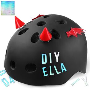 خوذة دراجة للأطفال الصغار من Vvinca للأعمار من 1-2-3-4-5-6-7-8 سنوات مع ملصقات DIY، خوذة أطفال للرياضات المتعددة على لوح التزلج سكوتر التزلج على الجليد هدية عيد ميلاد قابلة للتعديل للأطفال البنات والأولاد الآمنة in Kuwait