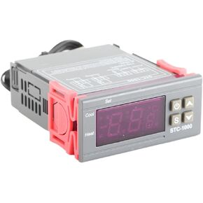 Digital Temperature Controller, STC-1000 All Purpose Digital Temperature Controller, Cooling and Heating Thermostat with NTC, Temperature Controllers (AC110~220V)