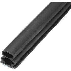 HARFINGTON Rubber Weather Stripping Door Seal Strip, 33 Feet D-Shaped Draught Excluder for Door Window Frame, Self Adhesive Waterproof Weather Sealing Strip for 0.31" to 0.37" Gap, White