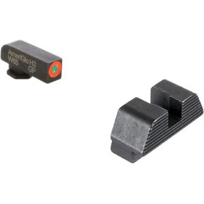 AMERIGLO Protector Tritium Green Front/Rear Square Notch Sight Set Compatible with Glock Gen 1-4 9mm/.40/.380, Gen 5 10mm/.45