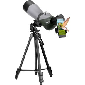 AOMEKIE 20-60x70 Spotting Scope with Adjustable Tripod HD Dual Focus Long Range Spotting Scope for Target Shooting Waterproof Fogproof for Bird Watching Archery with Carrying Bag