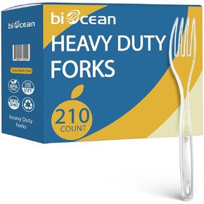 [600 Count] Clear Plastic Forks Bulk Clear Plastic Utensils Silverware Disposable Plastic Forks Disposable Clear Plastic Forks Plastic Cutlery Bulk for Party Supplies, Dinners, Food Services