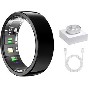 Smart Ring Health Tracker with Free Subscription, Gesture Beauty Photo & Brush Video for Men Women
