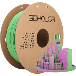 Dual Color Matte PLA 3D Printer Filament Matte pla Filament 1.75mm 2 in 1 Coextrusion 1KG Spool (2.2lbs) Multicolor PLA with Smooth Matte Finish for FDM 3D Printers-Green Purple in Kuwait