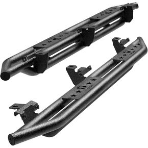 Tyger Auto Trax Side Steps Compatible with 2018-2024 Jeep Wrangler JL 4-Door (Fits 21-24 4xe; Not Fit JK) | TG-TX7J27118 | Textured Black Drop Step Rail Running Board