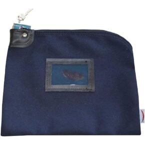 Locking Bank Bag Canvas Keyed Security (Navy Blue)