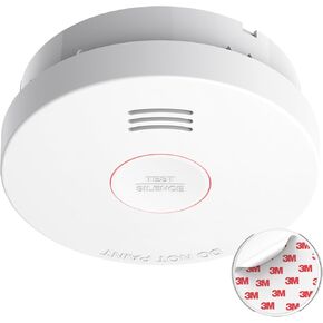 SITERLINK Smoke Detectors 10 Year Battery Operated,UL217-9th Listed Smoke Alarm with Test-Silence Button,Photoelectric Sensor Fire Alarms Smoke Detectors with LED Lights for Home, GS525A (2 Pack)
