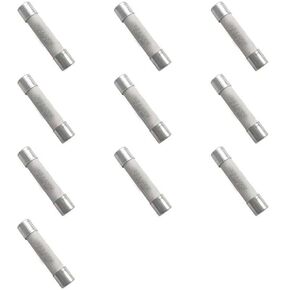 10pcs 0.5A Multimeter Fuse Quick Blow 6.3 * 32mm Brass Ceramic Fuse,600V for DMM. (0.5A)