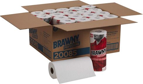Georgia-Pacific Brawny Professional Perforated Paper Towel Rolls,Disposable Cleaning Towel,20085,20 Rolls per Case,84 Sheets per Roll in Saudi Arabia