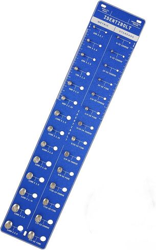 Thread Checker, 28 Nut and Bolt Thread Checker with 14 Standard and 14 Metric Bolt and Nut Identifier Gauge with Inch and Centimeter Ruler (Black) in Saudi Arabia