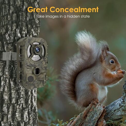 WiFi Trail Cameras with Night Vision Motion Activated Waterproof, 48MP 4K Game Camera, 120° Wide Angle 0.2s Trigger Speed, Trail Cam, for Wildlife Deer Scouting Hunting or Monitoring Home Security in Kuwait